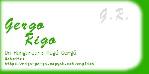 gergo rigo business card